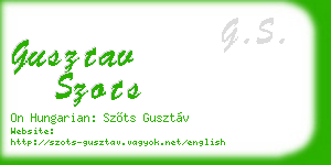 gusztav szots business card
