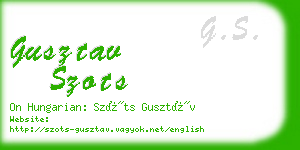 gusztav szots business card